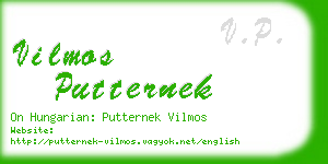 vilmos putternek business card